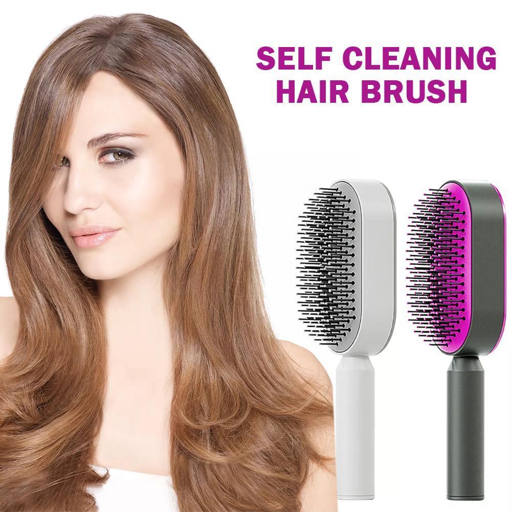 Women Fashion 3D Hair Growth Comb Hairbrush Self-Cleaning Anti Hair Loss