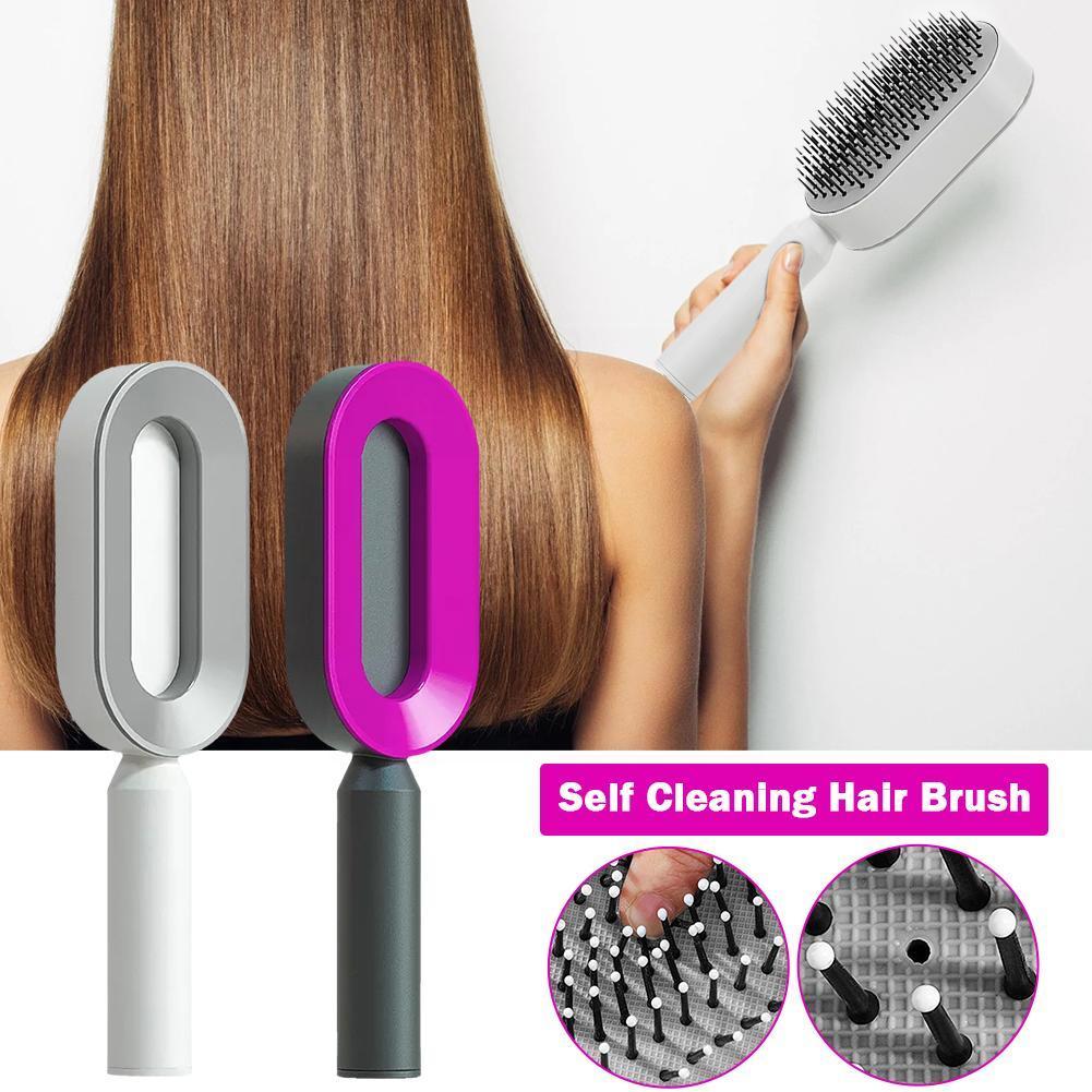Women Fashion 3D Hair Growth Comb Hairbrush Self-Cleaning Anti Hair Loss