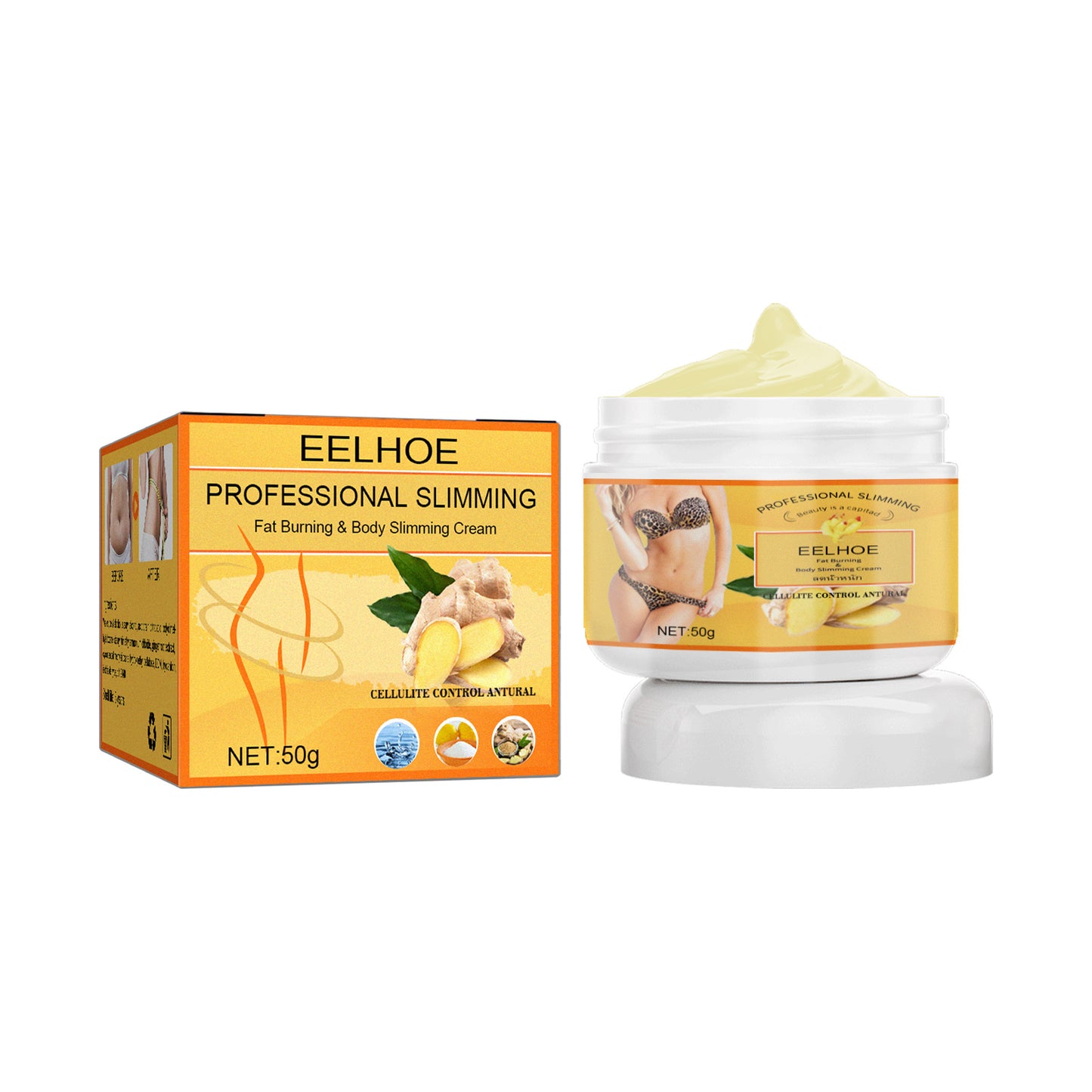 EELHOE Ginger Weight Loss Cream Slimming Fat Burning Body Weight Loss