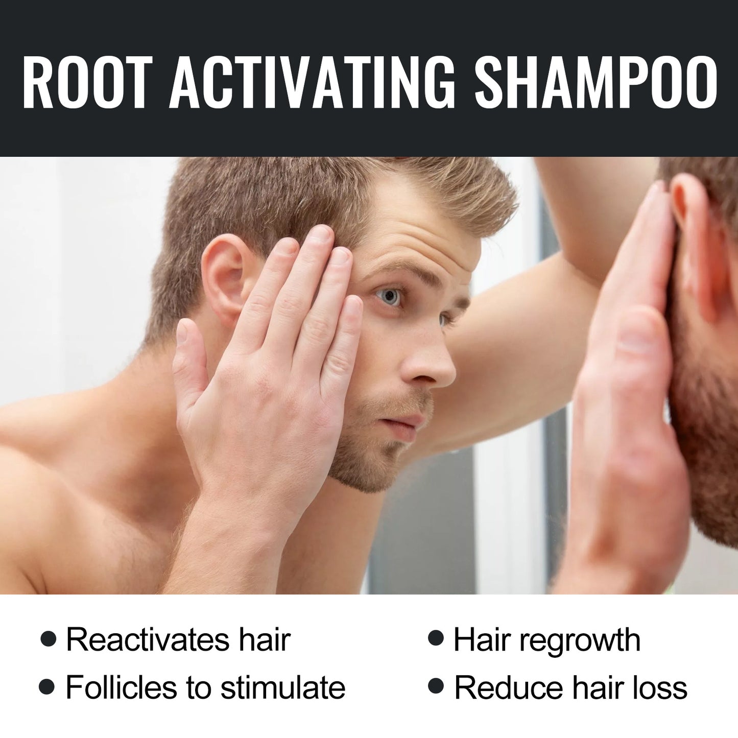 Root Activator Shampoo, Natural Hair Regrowth Shampoos, Unisex Hair Thickening