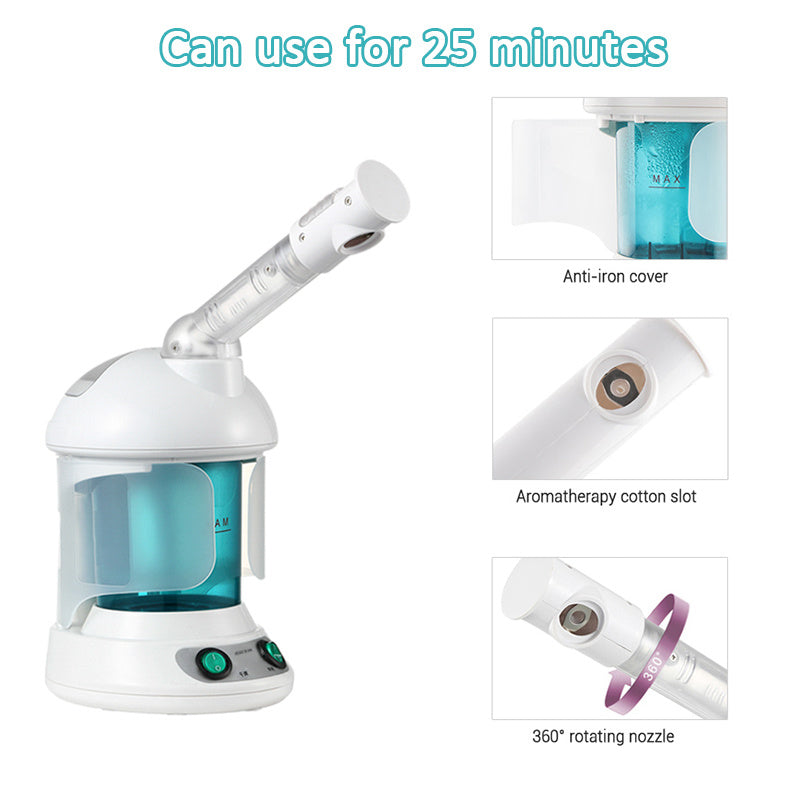 Portable Vapour Ozone Beauty Aroma Herbal Steaming Face Spa Device