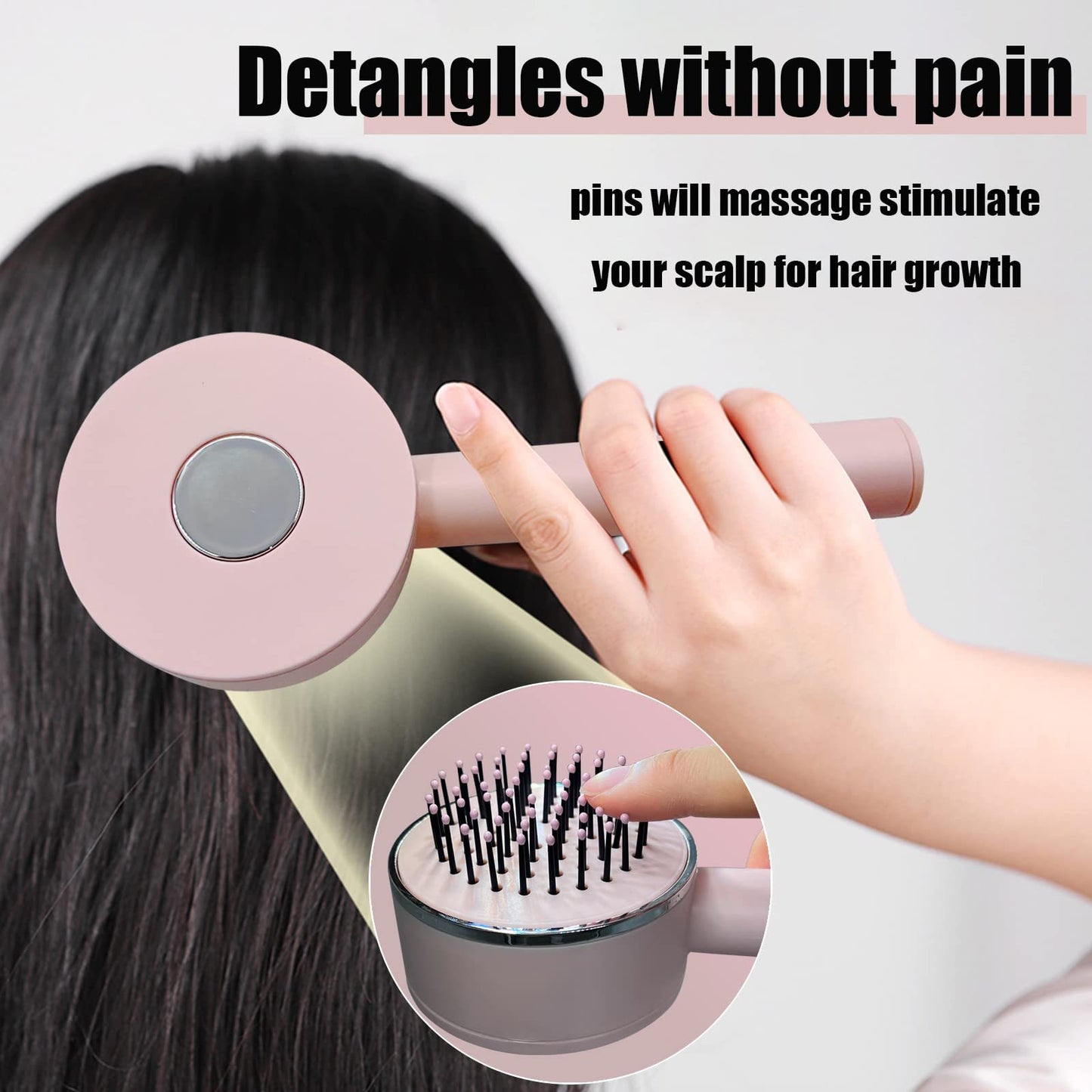 One-key Self-cleaning Hair Brush For Women Curly Hair Brush Massage Comb