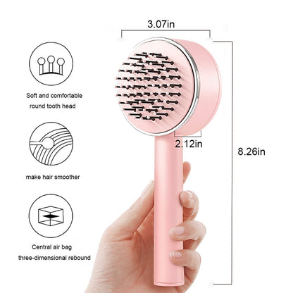One-key Self-cleaning Hair Brush For Women Curly Hair Brush Massage Comb