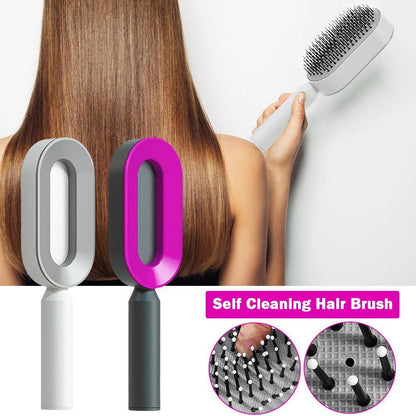 Women Fashion 3D Hair Growth Comb Hairbrush Self-Cleaning Anti Hair Loss
