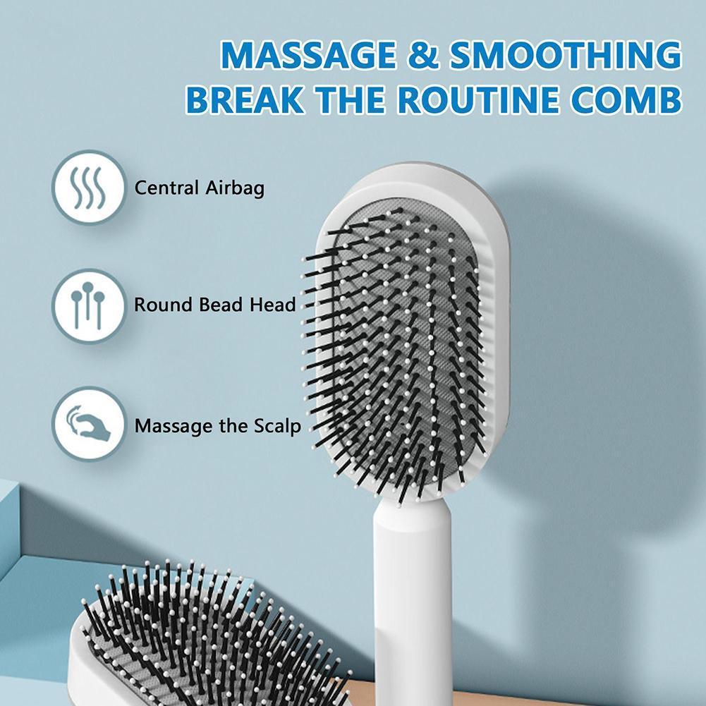 Women Fashion 3D Hair Growth Comb Hairbrush Self-Cleaning Anti Hair Loss