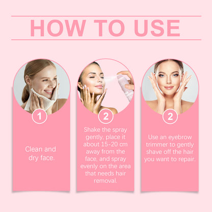 Jaysuing Facial Hair Removal Spray, Easily Softens Hair Facial Cleansing