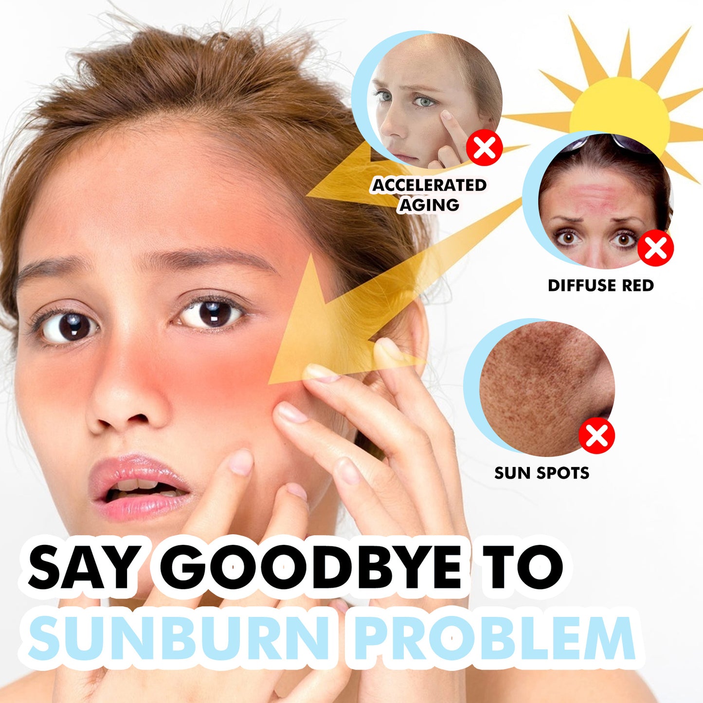 Hyaluronic Acid Sunscreen Stick Gentle Moisturizing UV Protection For Sunburned Skin