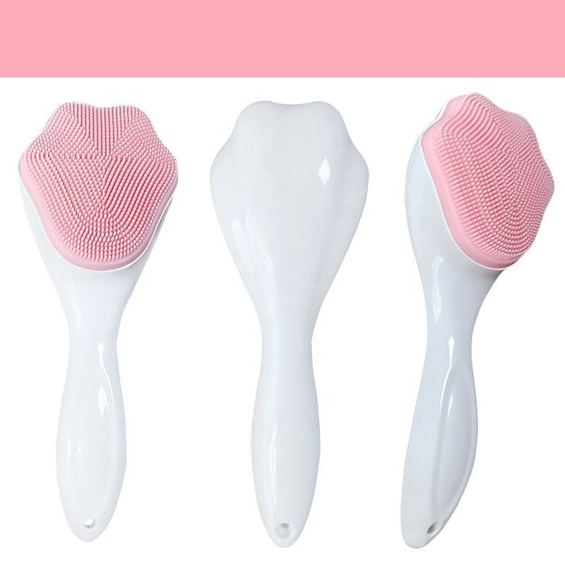 Handheld Silicone Face Scrubber Exfoliator, Soft Face Wash Brush