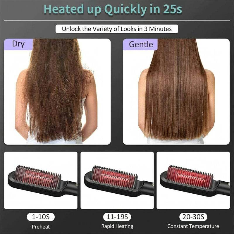 New 2 In 1 Hair Straightener Comb