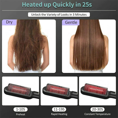 New 2 In 1 Hair Straightener Comb