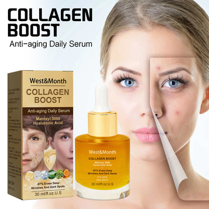 West&Month Collagen Anti Wrinkle Essence To Fade Spots, Repair Skin Barrier, Moisturize