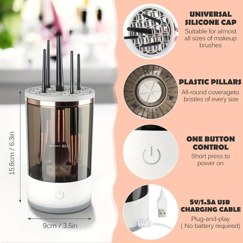Makeup Brush Cleaner Automatic Rotating Makeup Brush Cleaner USB