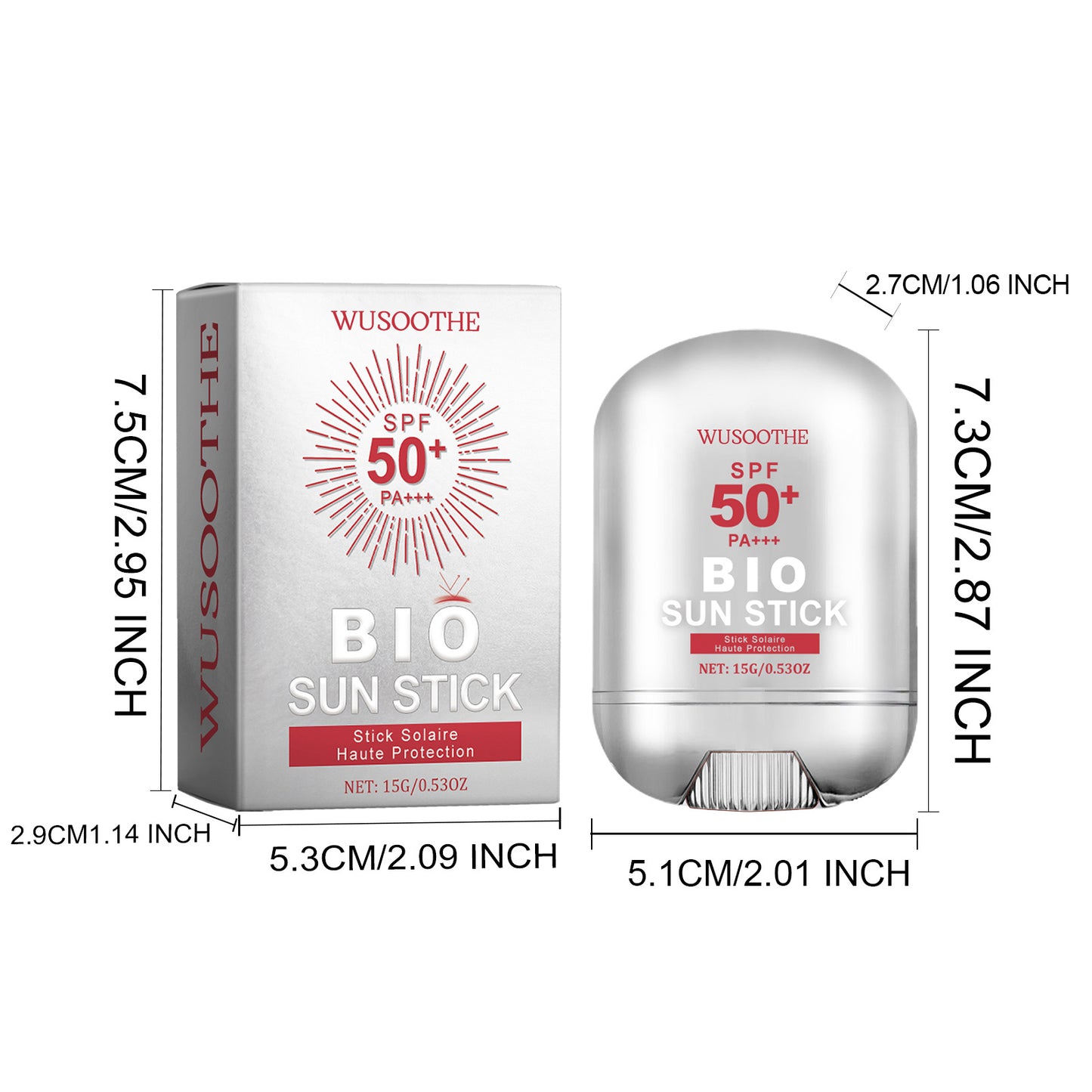 WUSOOTHE Bio Sun Stick 15g - Advanced UV Protection Sunscreen Stick