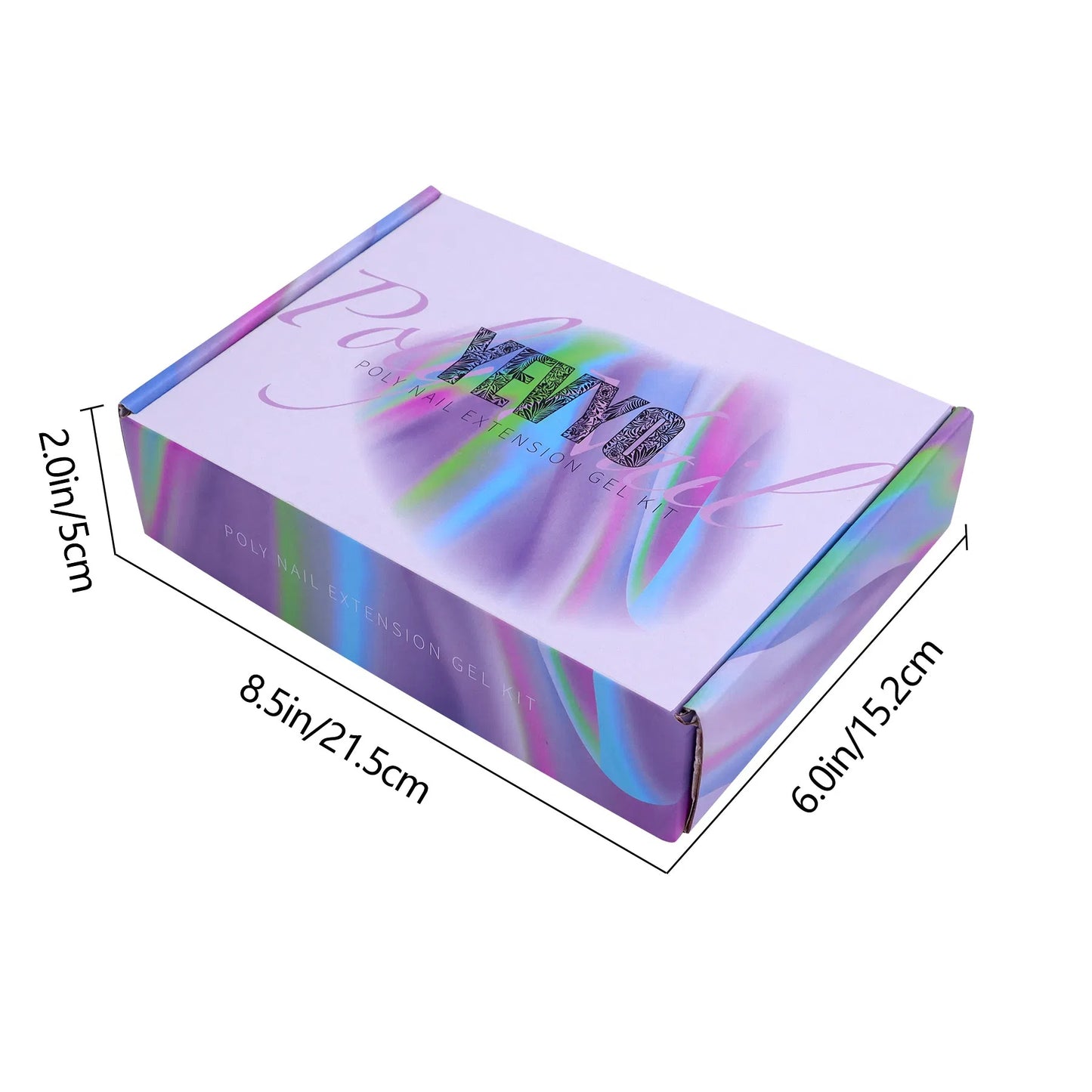 6 PCS Poly Gel Nail Kit With UV Lamp, Nail Brush And Nail Art Tools
