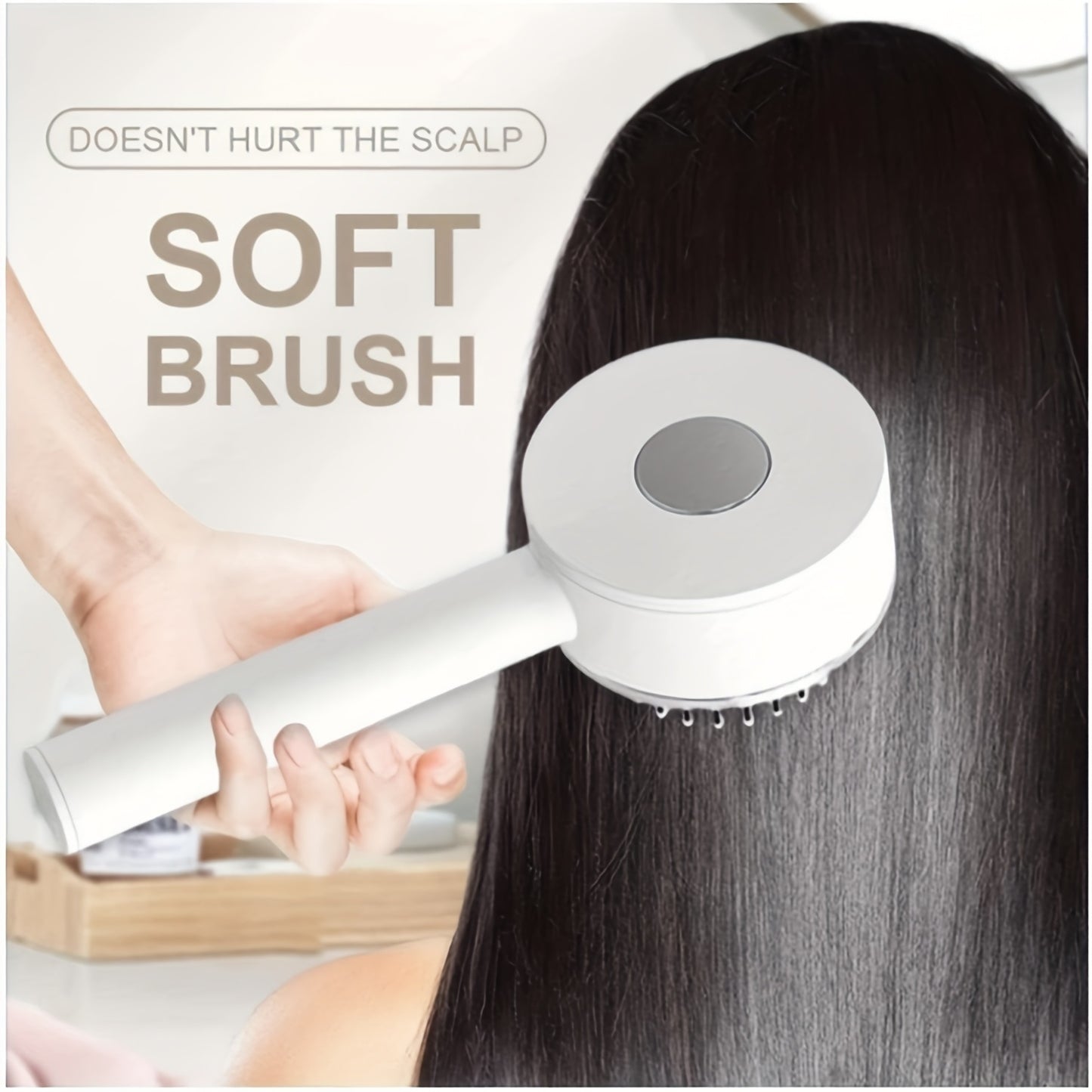 One-key Self-cleaning Hair Brush For Women Curly Hair Brush Massage Comb