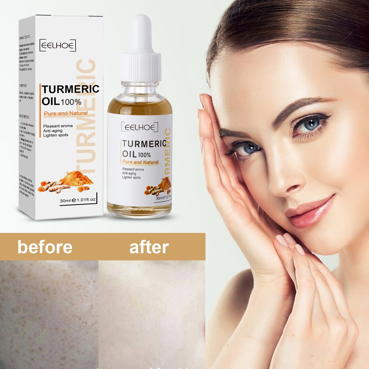EELHOE Turmeric Dark Spot Correction Face Care Spot Moisturizing UV Protection