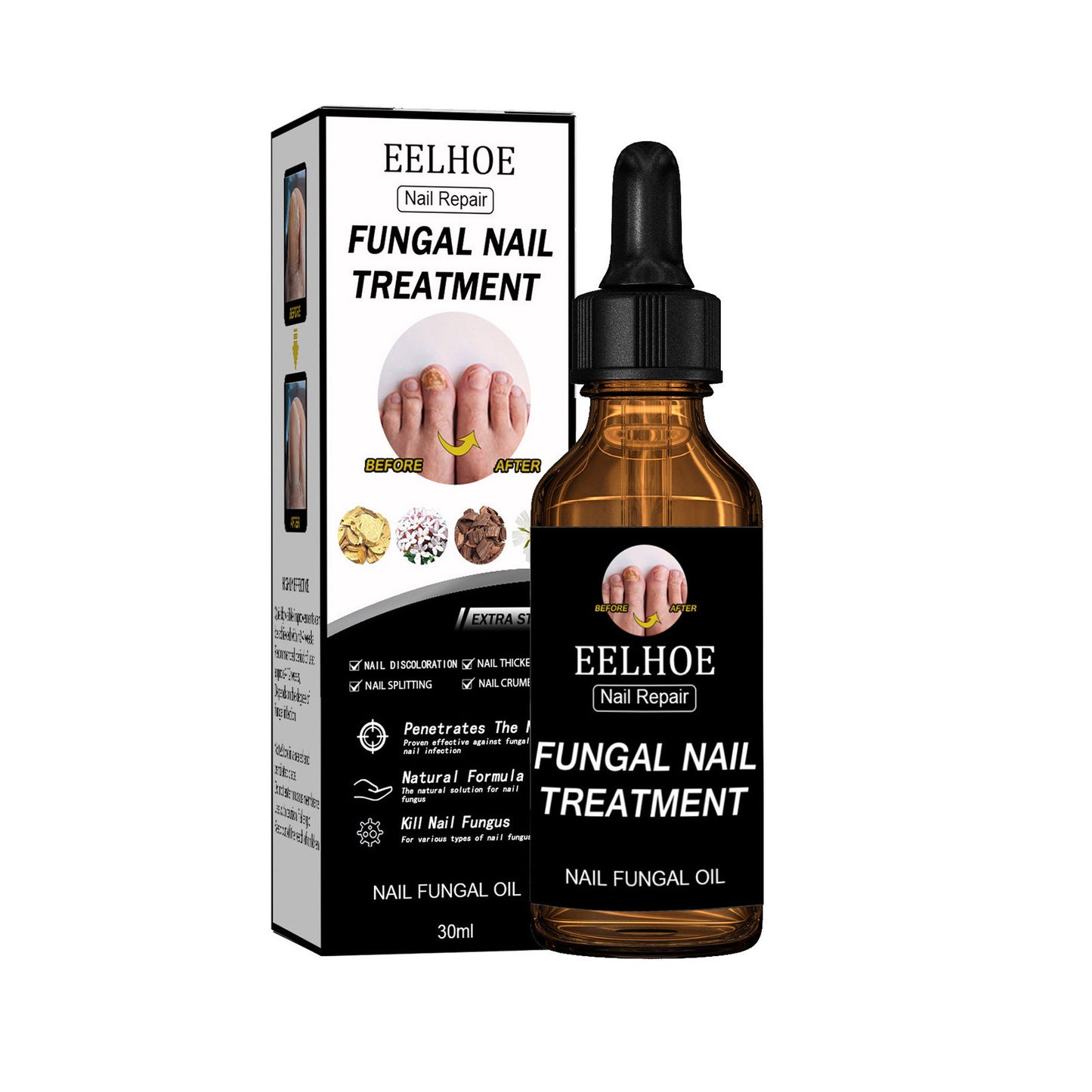 EELHOE Nail Repair Solution Thickening And Shining Nail Removal Dead Skin Repair